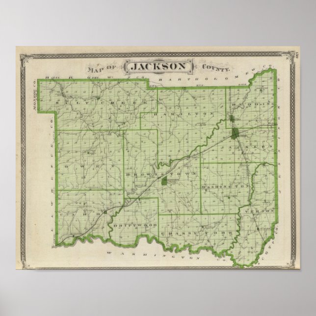 Póster Map of Jackson County (Frente)