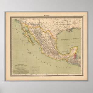 Póster Map of Mexico