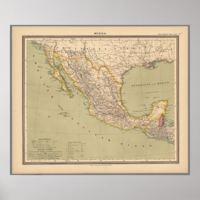Póster Map of Mexico (Frente)