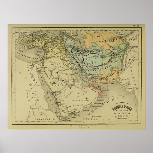 Póster Map of Middle East (Frente)