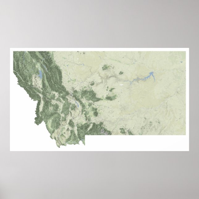 Póster Map of Montana (Frente)