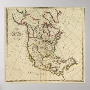Póster Map of North America 3
