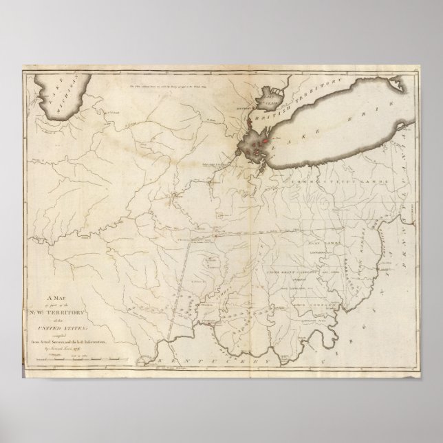 Póster Map of part of the North West Territory (Frente)