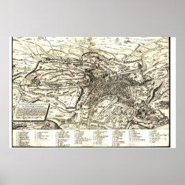 Póster Map of Rome during the Renaissance