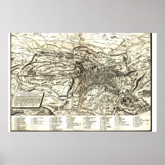 Póster Map of Rome during the Renaissance