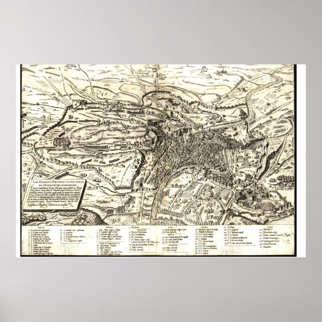 Póster Map of Rome during the Renaissance (Frente)