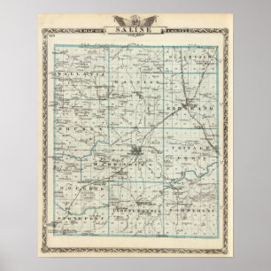 Póster Map of Saline County