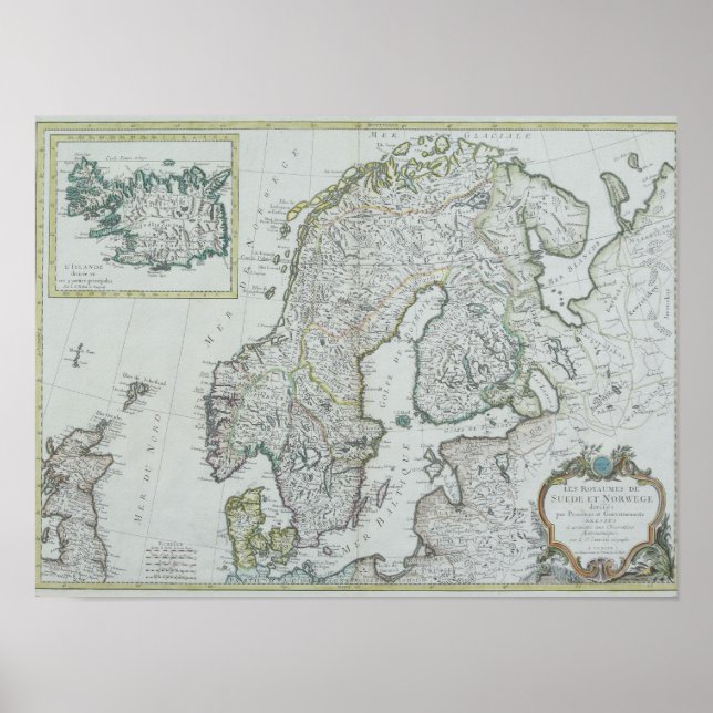 Póster Map of Scandinavia (Frente)
