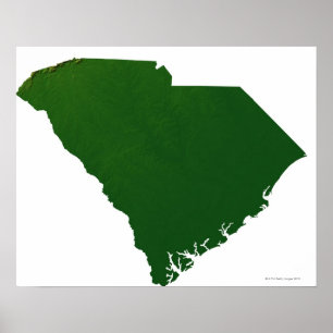 Póster Map of South Carolina