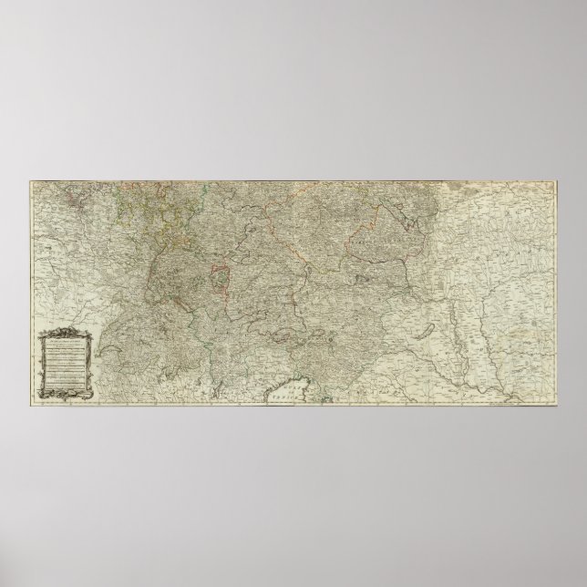 Póster Map of the Empire of Germany Southern section (Frente)