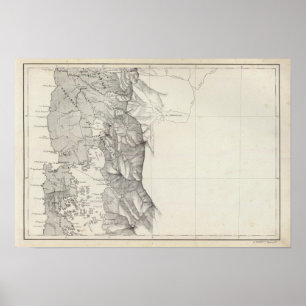 Póster Map of the Republic of Chile 8