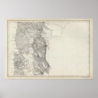 Póster Map of the Republic of Chile 8