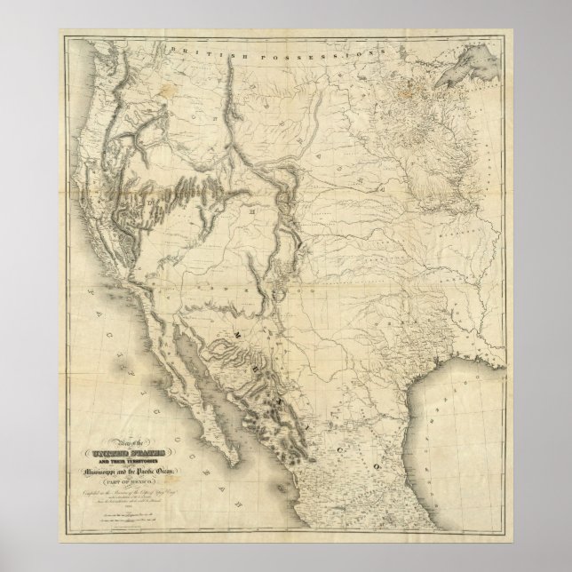 Póster Map Of The United States 2 (Frente)