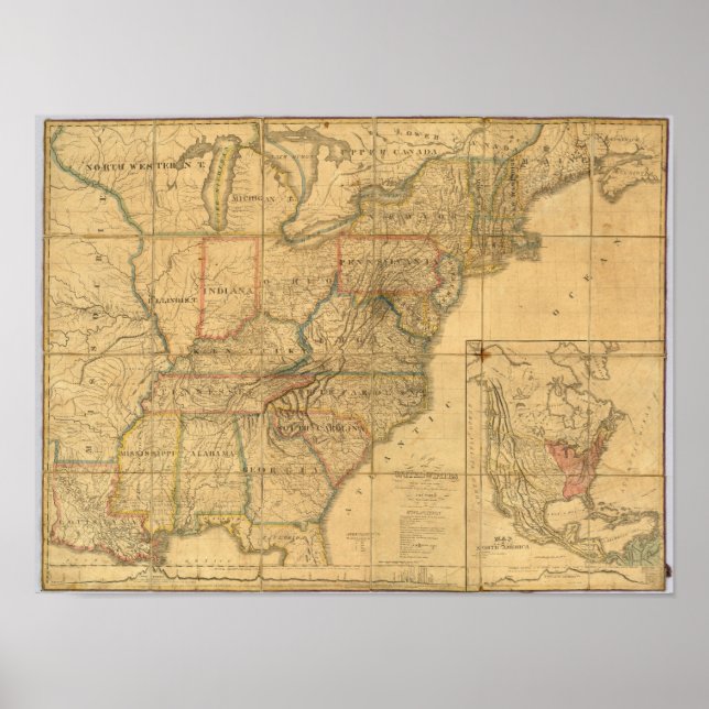Póster Map of the United States 6 (Frente)