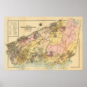 Póster Map of Westchester Co