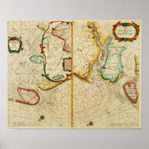 Póster Mapa 1660 del Texel