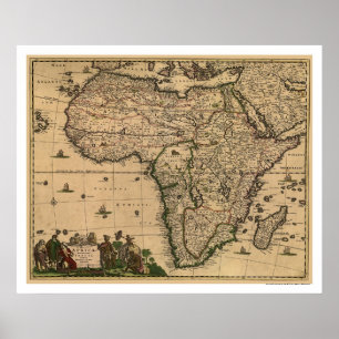 Póster Mapa 1688 de África