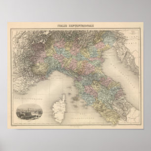 Póster Mapa 2 de Italia