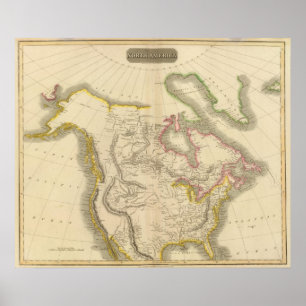 Póster Mapa 2 de Norteamérica