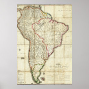 Póster Mapa 3 de Suramérica