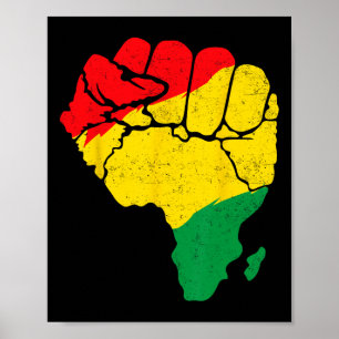 Póster Mapa africano Unidad Puesta 11 de junio Pista negr