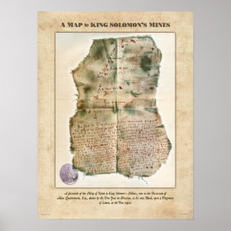 Póster Mapa al Poster de Minas del Rey Salomón