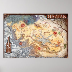 Póster Mapa anotado de Hazlan (Ravenloft)