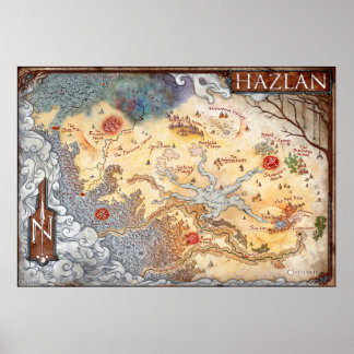 Póster Mapa anotado de Hazlan (Ravenloft)