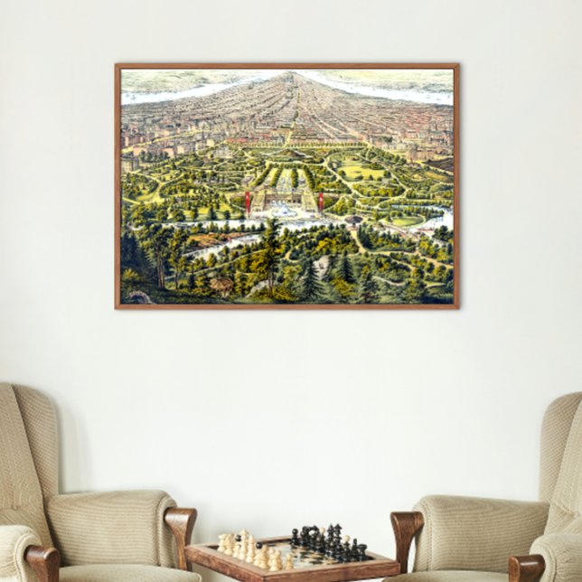 Póster Mapa antiguo de Central Park, Nueva York, 1873 (Subido por el creador)