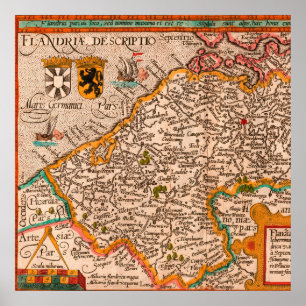 Póster Mapa Antiguo de Europa