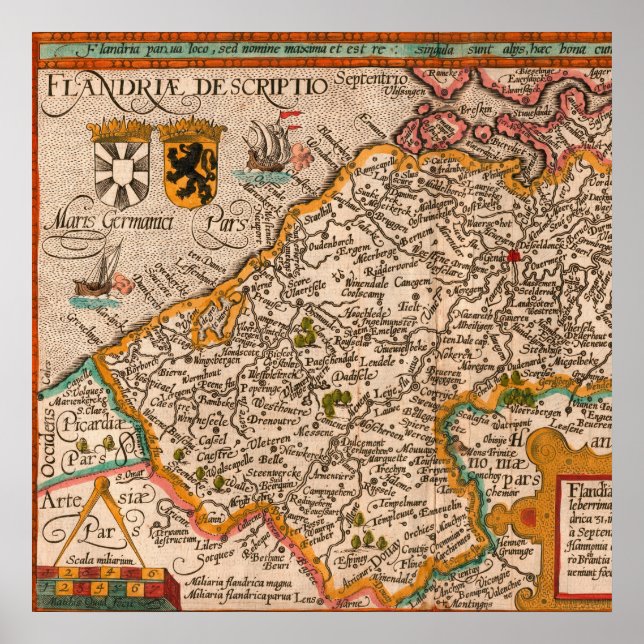 Póster Mapa Antiguo de Europa (Frente)