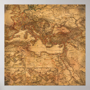 Póster Mapa Antiguo de Europa
