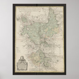 Póster Mapa Antiguo de Magdeburgo, Cartografía Alemana Vi