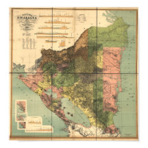 Mapa antiguo de Nicaragua 1898