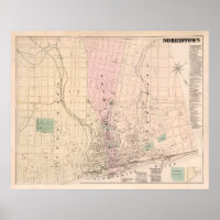Mapa antiguo de Norristown PA (1871)