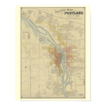Mapa antiguo de Portland, Oregón