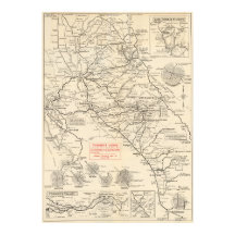 Mapa Antiguo del Parque Nacional Yosemite 1922