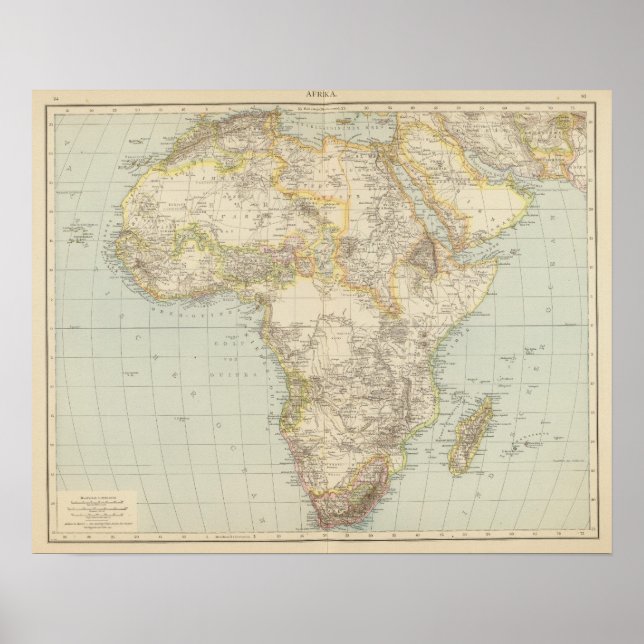 Póster Mapa Atlas de África (Frente)