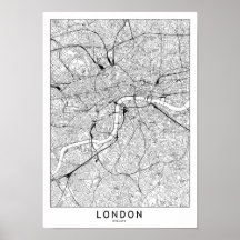 Mapa blanco de Londres