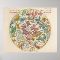 Mapa celeste vintage