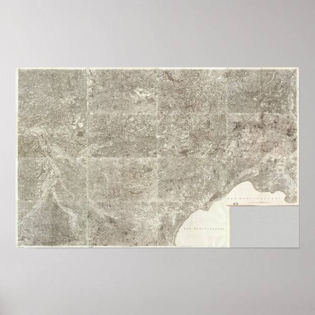 Póster Mapa compuesto de Francia 7 (Frente)