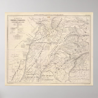 Póster Mapa, Corrientes Prov, Terr Mission