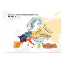 Mapa culinario de Europa según Francia
