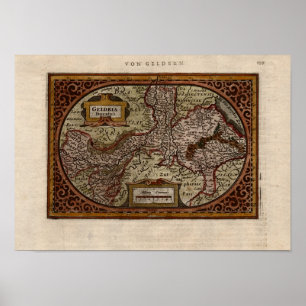 Póster Mapa de 1631: Geldria Ducatus por Mercator-Hondius