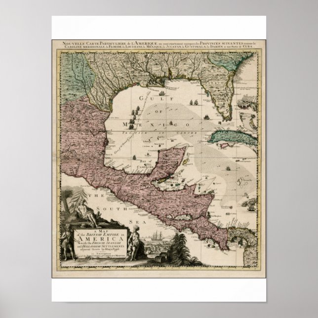 Póster Mapa de 1742 (Frente)
