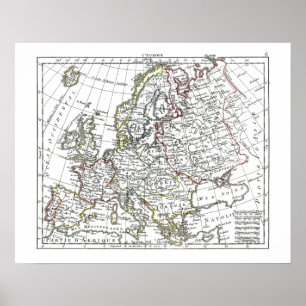 Póster Mapa de 1806 - Europa