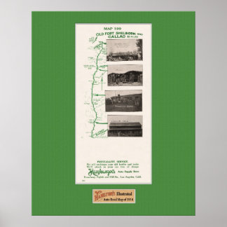 Póster Mapa de 1914, Callao Utah en Fort Shelborn Nevada