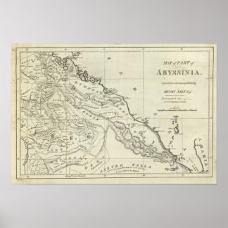 Póster Mapa de Abisinia