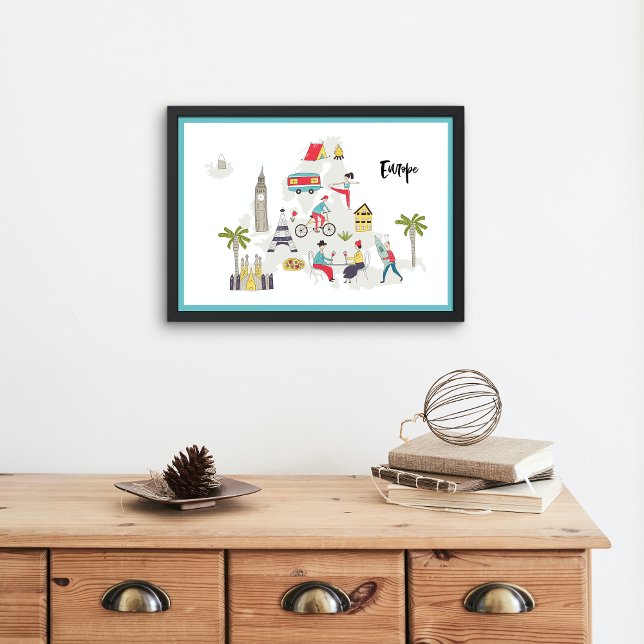 Póster Mapa de actividades de Europa (Subido por el creador)