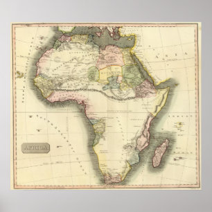 Póster Mapa de África
